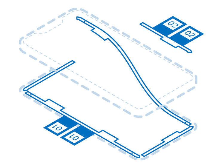 GH81-24537A - Samsung Galaxy Tab A9+ Adhesive LCD Top Edge