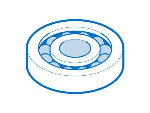 WE25M40 - GE Dryer Rear Drum Bearing Kit