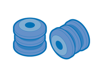 Supports the wash tub, keeping it stable during unbalanced loads, preventing loud banging sounds. Afbeelding